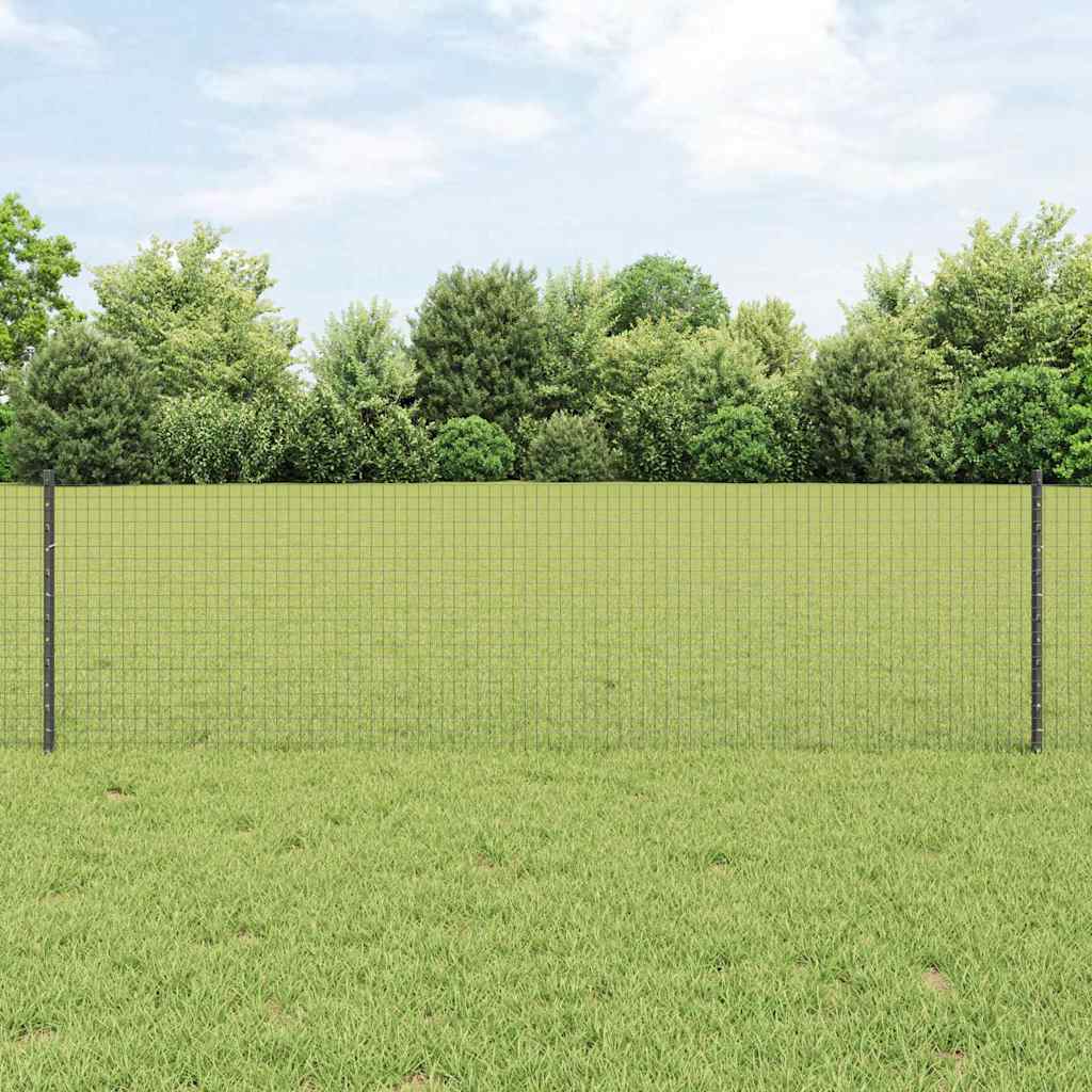 Welded Wire Fence with Posts 10 x 0.6 m (W x H)