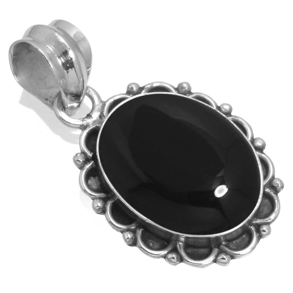 925 Sterling Silver Pendant Women Gemstone Handmade Jewelry Thanksgiving Gift Amber Amethyst Black Onyx Carnelian Garnet Quartz Green Onyx Gold Stone