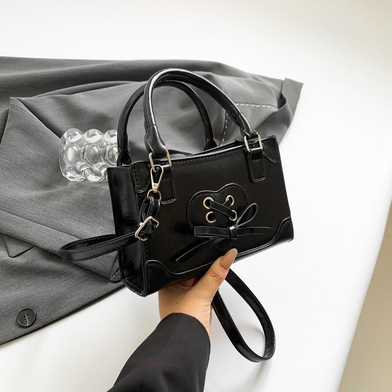 Легкая Роскошь Высокая Ценность Плечевая Маленькая Квадратная Сумка Осенняя Мода Бант Простая Повседневная Сумка Мессенджер