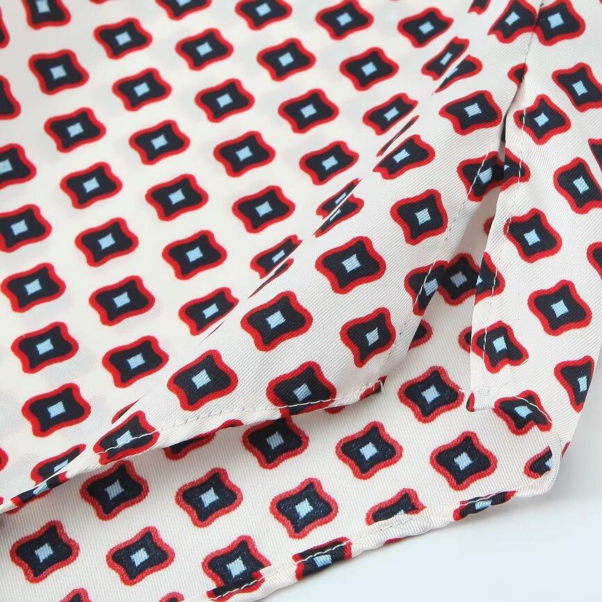 TAOP&ZA Женский летний комплект из шелкового атласа с принтом: рубашка и повседневные брюки