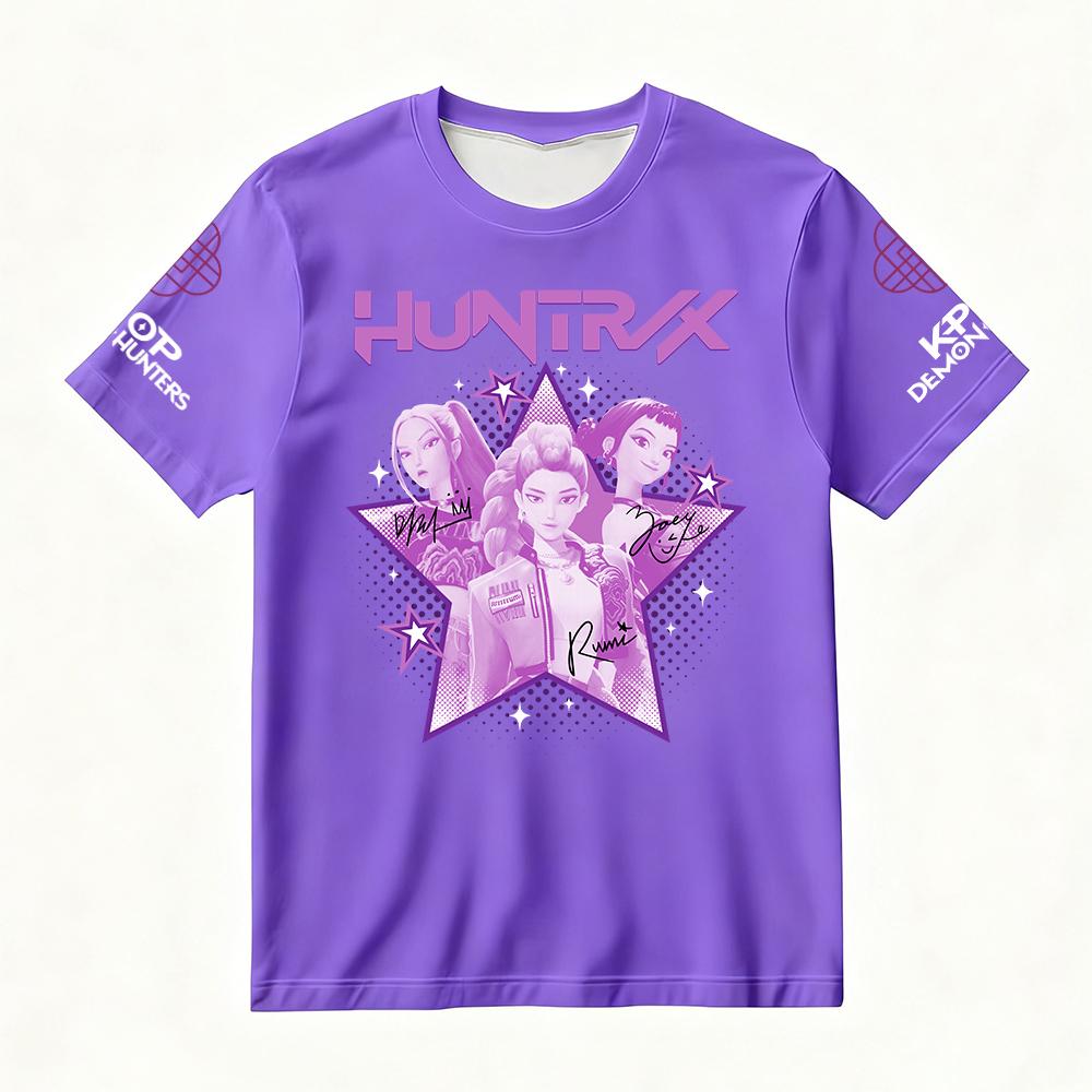 Женские футболки Женские KPop Охотники на демонов 3D Милые Принтованные Модные Повседневные Футболки