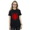 Marvel Womens/Ladies Spider-Man Logo Emblem Cotton Boyfriend T-Shirt