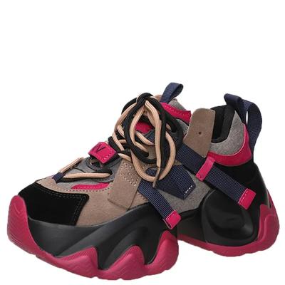 Мода 2024 Осень Зима Кроссовки Женские Спортивные Туфли На Платформе На Шнуровке Женские Готические Туфли На Высоком Каблуке Женские Кроссовки На Танкетке