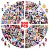 200 Anime Mix And Match Stickers, Luggage, Helmet, Car Stickers, Anime Graffiti Sticker Batch