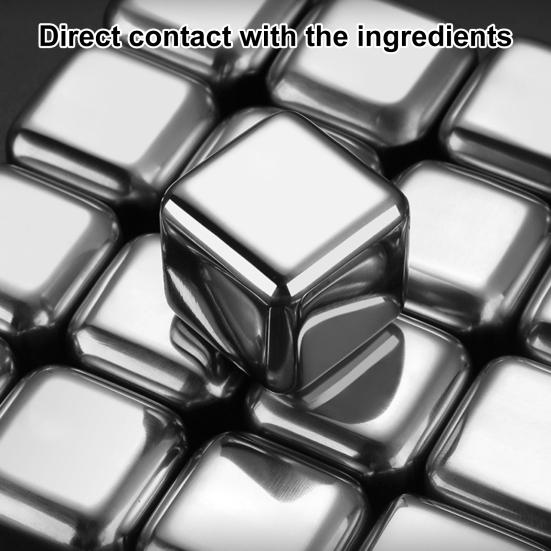 Кубики льда для виски Отличные многоцелевые практичные кубики льда для виски Металлические кубики льда Напиток Пиво Виски-скалы Кубики льда для виски