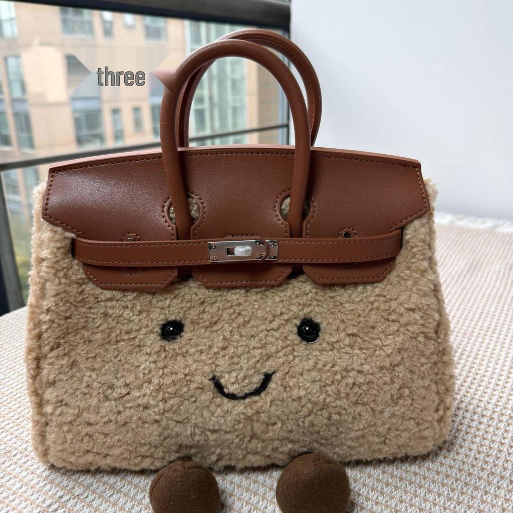 Jllycat Cute Fluffy Platinum Doll Crossbody Elf Handbag