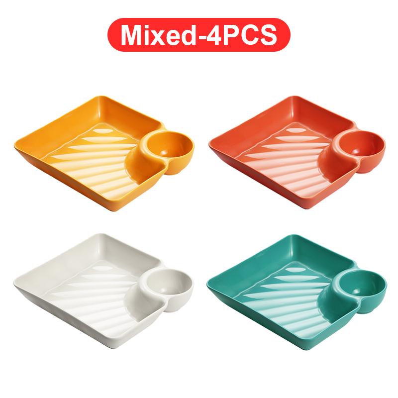 Креативная форма для ракушек Пластиковые тарелки для пельменей с уксусными дисками Суши Картофель фри Завтрак Сухофрукты Косточки Плевательные блюда Посуда