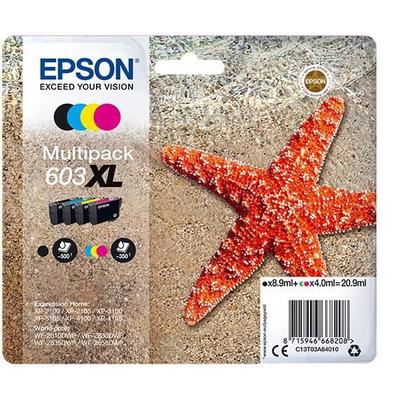 Набор чернил EPSON Multipack 603 XL — черный, голубой, пурпурный, желтый