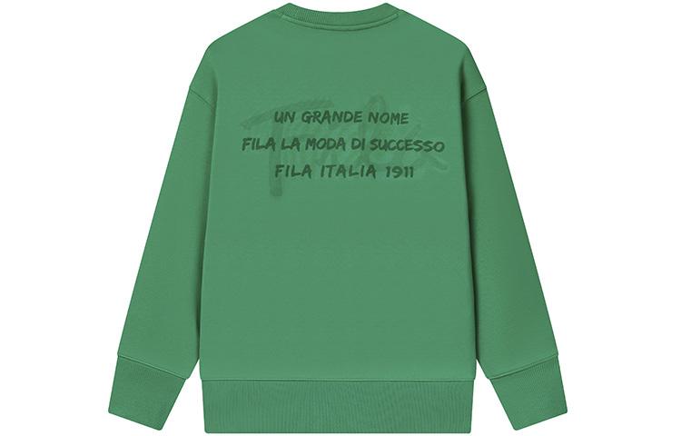Мужские толстовки FILA Унисекс Озерно-зеленые С круглым вырезом Умеренные