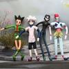 Аниме Охотник Killua Zoldyck Косплей Плюшевая Кукла Набивные Куклы Милые Плюшевые Игрушки Украшение Комнаты Абстрактный Проволочный Соединитель Сгибаемый Подарки