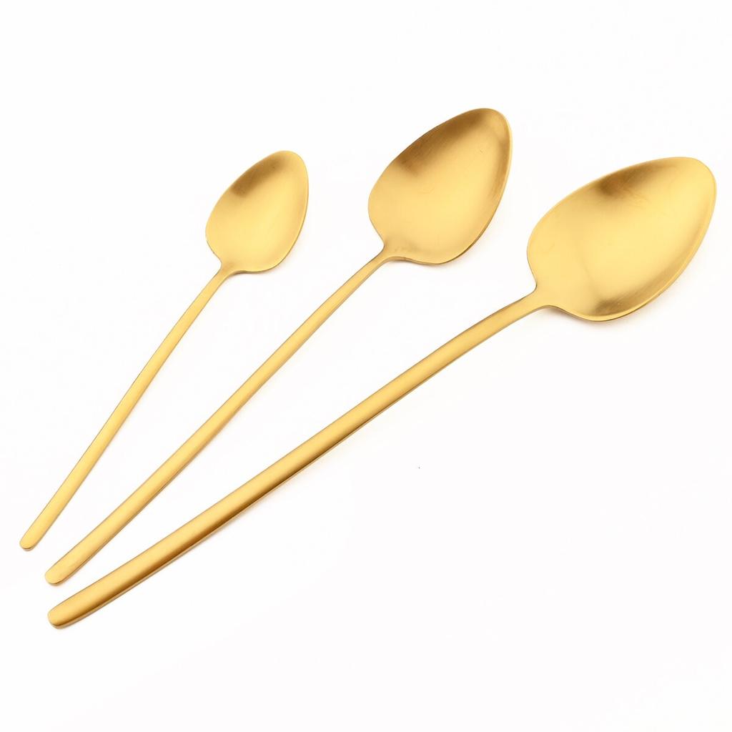 Золотой набор столовых приборов, матовый набор столовой посуды из нержавеющей стали 304, нож, вилка для торта, ложка, палочки для еды, серебро, кухонные столовые приборы, посуда