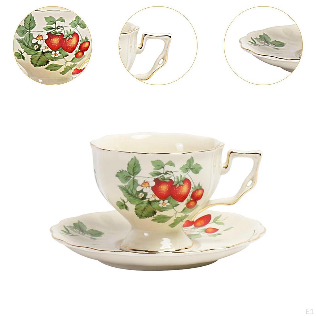 Керамическая кофейная чашка и блюдце Набор Кружка Портативная с ручкой Свадебный подарок Уникальный настольный