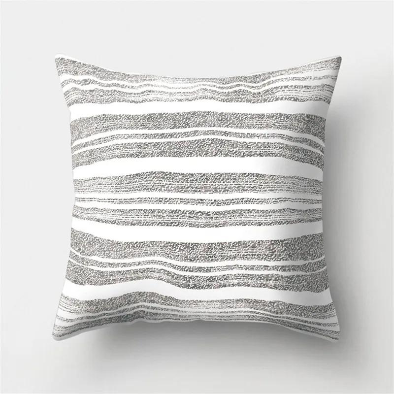 Simple Striped Pattern Pillowcase Office Living Room Car Ornaments Home Pillowcase