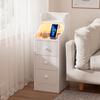 Wood Bedside Table 3 Drawers Adjustable Brightness With Charging Station 2AC/2USB Space Saving Side Cabinet Desk Nightstands
