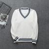 Autumn Pullover Japanese Style Students School Uniform V-neck Girls Women Sweater Long Sleeve School Uniforms