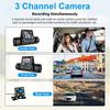 3 Camera Lens Car DVR 3-Channel Dash Cam HD 1080P Dash Camera Dual Lens Dashcam Video Recorder 24H Parking Monitoring Dashcam