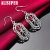 925 Sterling Silver Geometric Drop Earrings Jewelry