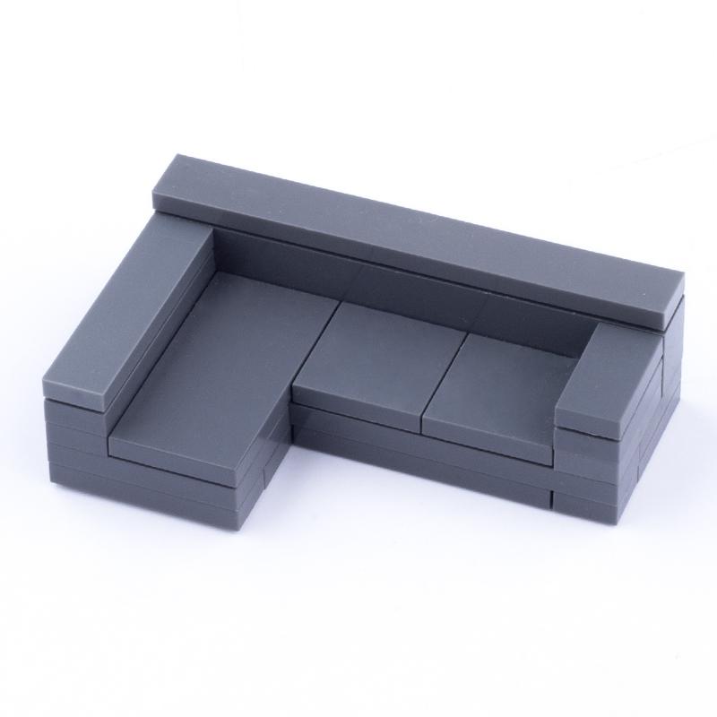 MOC Городской Дом Мебель Набор Строительных Блоков Туалет Аквариум Кровать Пианино Телевизор Диван Кушетка Маятниковые Часы Кухонная Стойка Кирпичики Игрушки