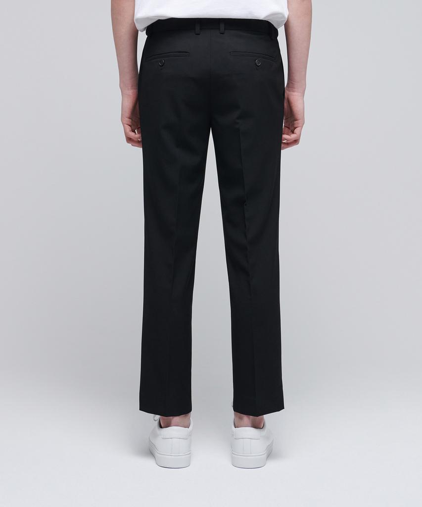 MUSINSA STANDARD Lightweight Tapered Hidden Banding Crop Slacks [Black]