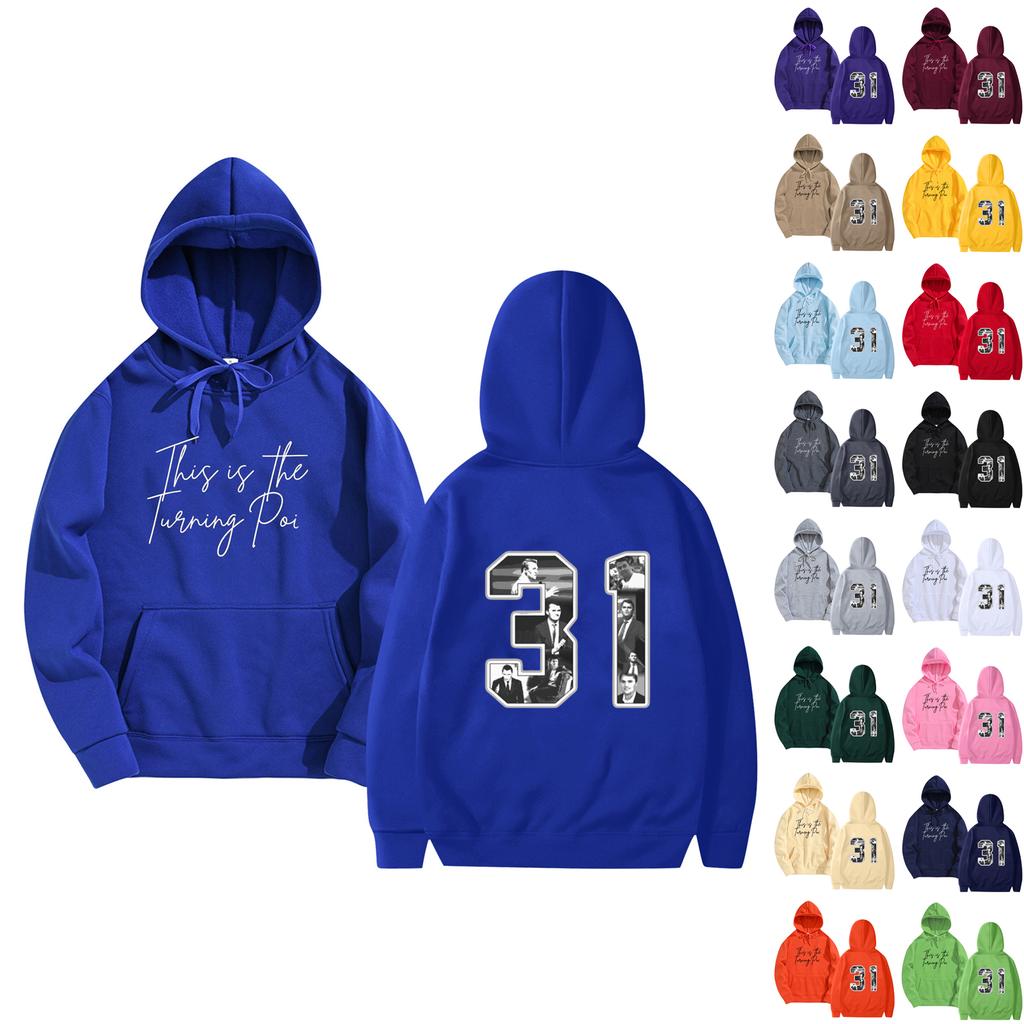 Women's And Men's Fashionable Hooded Long Sleeved Printed Casual Pullover Unisex Sweatshirt Top