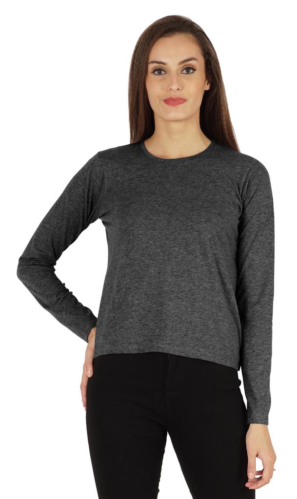 Inkmeso Perfect Long Sleeves T-shirt For Women Casual Regular Fit Basic Solid Everyday Tee