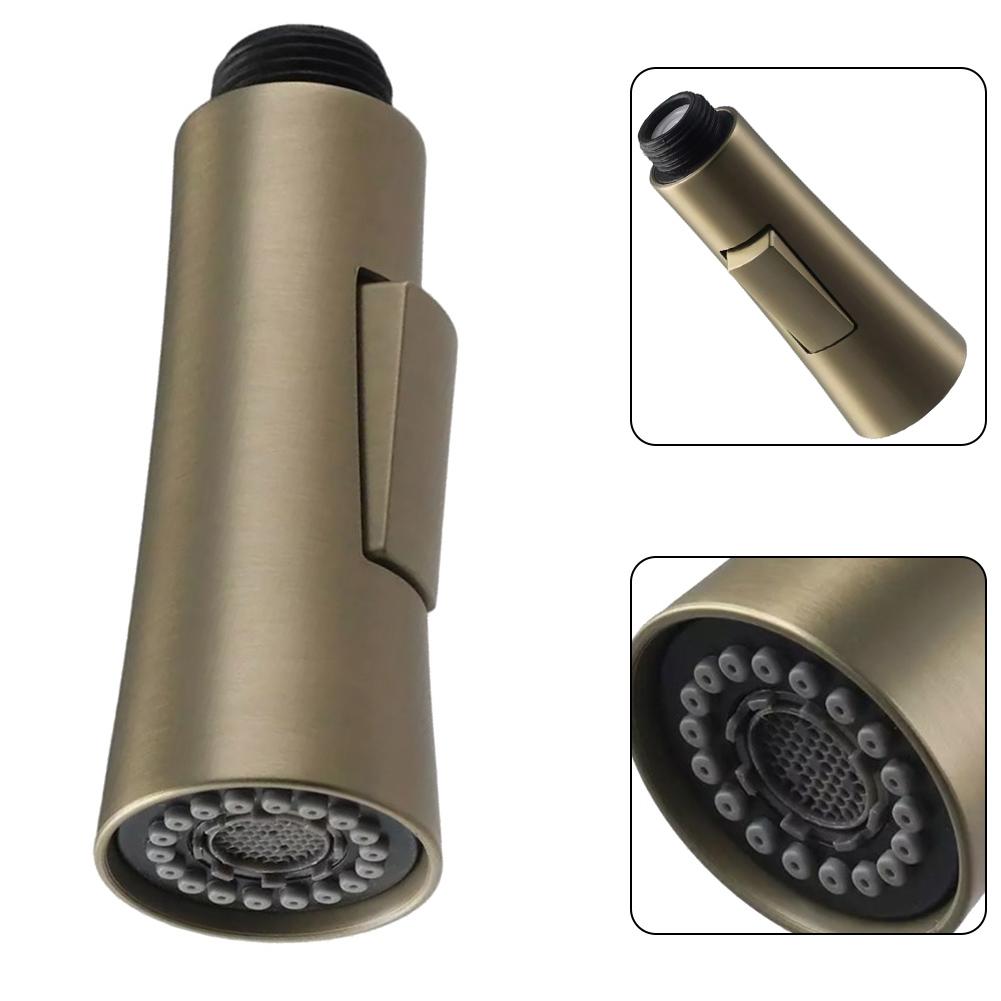1.8 GPM Выдвижной распылитель Колонна Матовое золото Переключатель Смеситель для раковины Кухонный G1/2 Наружный разъем, Подходит для соединений выдвижного шланга