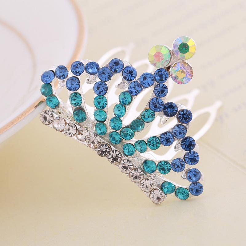 Kids' Rhinestone Crown Comb - Cute Princess Tiara Hair Accessory for Birthdays
