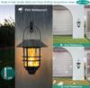 Solar Hanging Lantern Outdoor Flickering Flames Outdoor Lights Solar Lights Waterproof for Wall Fence Patio Porch Yard Decor