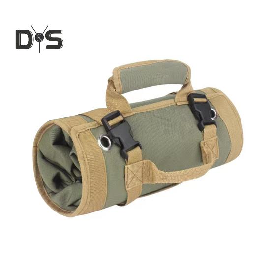 Tool Roll Up Bag with Handle Multi-compartments Large Capacity Zipper Closure Waterproof Heavy-Duty Tool Organizer Bag