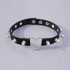 Punk Rock Heart Choker Spike Chocker Goth Steampunk Studded Collar Women Men Emo Fashion Halloween Gothic Jewelry