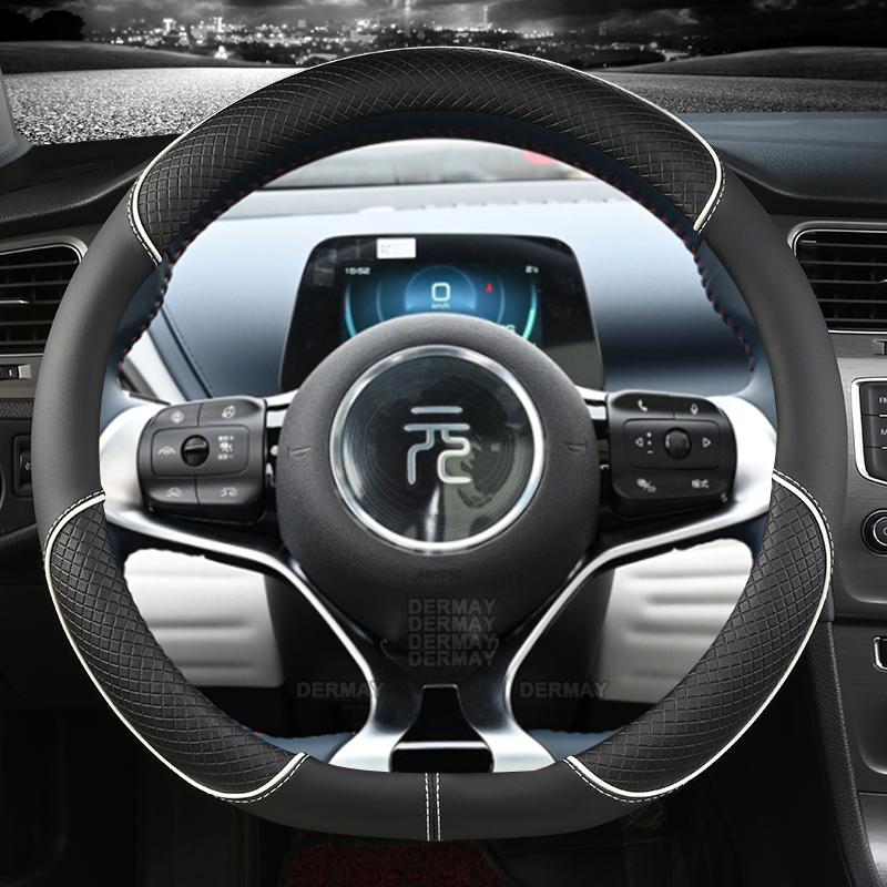 Для BYD Dolphin Atto3 Atto 3 EV Yuan Plus чехол на руль автомобиля из микрофибры и кожи в форме буквы D, автомобильные аксессуары