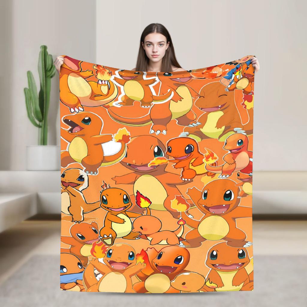 Squirtle Face Cartoon Plush Blankets Girls Boys Flannel Bedding Throws For Couch Chair Sofa Bed Super Soft Quality Bedspread