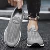 Men's Shoes Summer New Breathable Hollow Flying Woven Mesh Thin Casual Sports Soft Sole Men's Lightweight Mesh Shoes