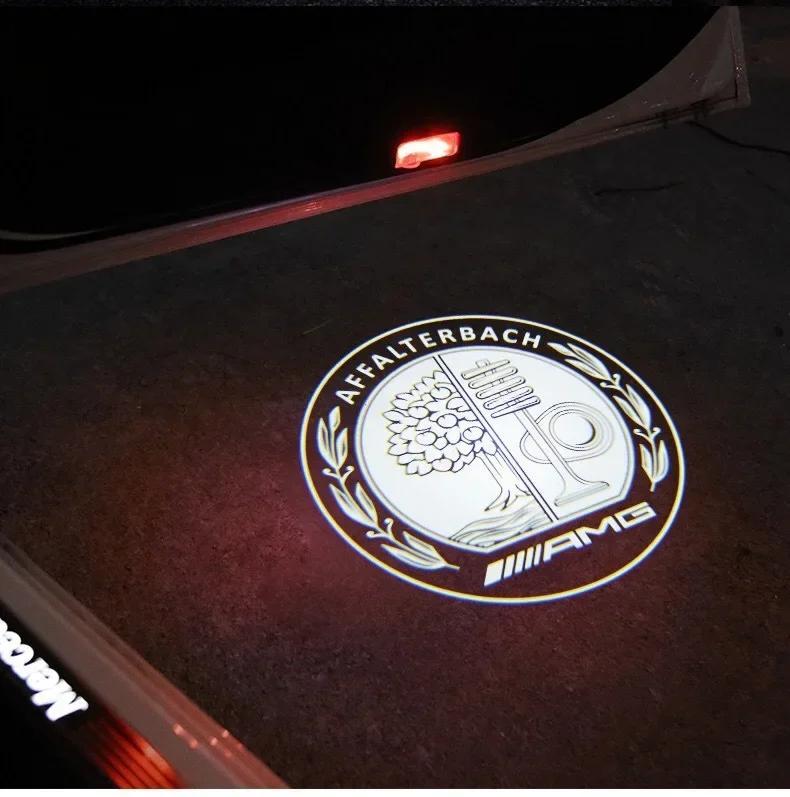 DLT2 For Benz AMG 2PCS Car Door Emblem LED Light Welcome Lamp Wireless Laser Projector For Mercedes Benz B/C/E/S Class A Class C200L