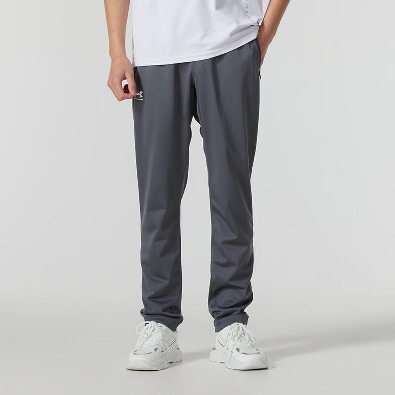Under Armour Stylish Comfortable Casual Knit Sports Pants Men Bottoms Gray 1390151-025