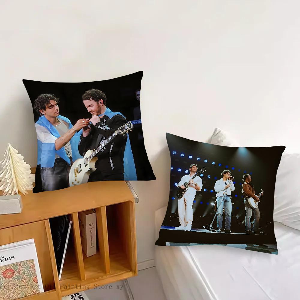 Band J-Jonas-S Cool B-Brothers Pillow Case Square Pillow Bedroom Sofa Leisure Comfort Cushion Car Living Room Home Decoration