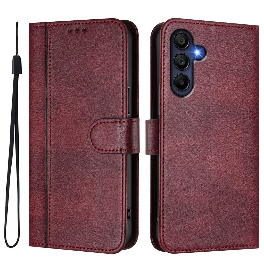 For Samsung Galaxy A16 5G/Galaxy A16 4G Cases Wallet Stand Retro Texture Leather Phone Cover with Lanyard