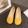 Fashion Large Size Women Flats Fashion Shallow Slip On Ladies Elegant Ballerinas Shoes Soft Suede Loafers Outdoor Casual Mary Jane Shoes