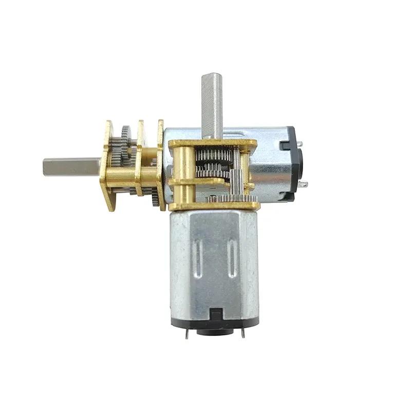 DC 3V/6V/12V N20 N30 Mini Metal Gear Motor Straight Output Shaft 15-1000RPM Slow Speed High Torque WormAll Metal gearbox Motor