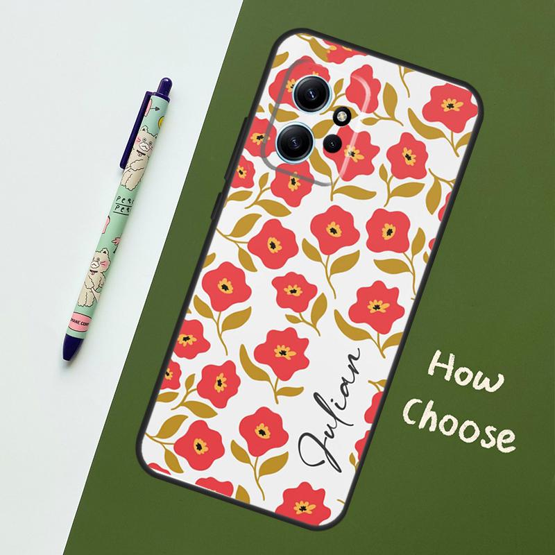 Персонализированный чехол с цветочным рисунком в пастельных тонах для Xiaomi Redmi Note 9 10 11 12 Pro Note 12S 9S 10S 11S Чехол для Redmi 12 9C 10C 12C