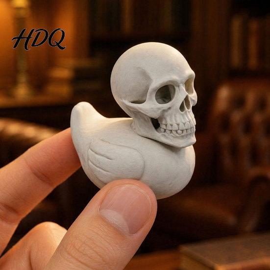 Уникальная скульптура Черепаха и Утка 3D-печатное украшение Готическая фигурка Креативная Матовая