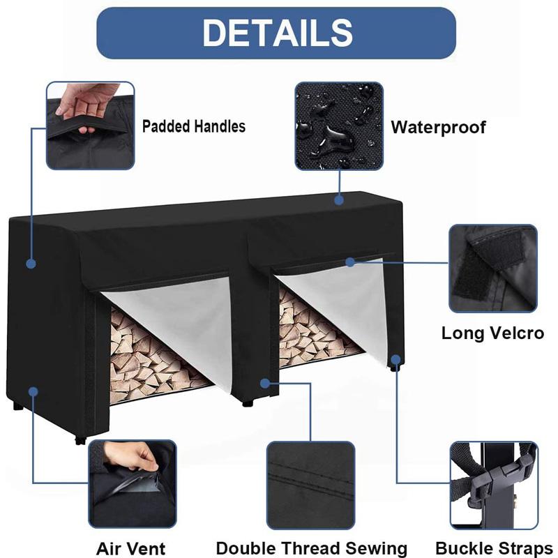 4FT/8FT практичный пылезащитный чехол для садовых дров, прочный водонепроницаемый держатель для дров, влагостойкий чехол для подставки для дров