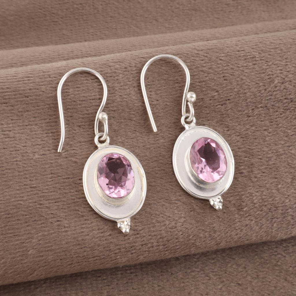 Украшения с морганитом, серьги из стерлингового серебра 925 пробы, ослепительные серебряные серьги ручной работы, подарок для женщин