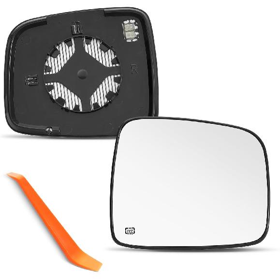 Compatible with 2002-2007 Jeep Liberty KJ Passenger Side Mirror | Right Side Mirrors Glass with Backing Plate, Heated