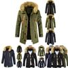 Luxurious Mens Trench Coat With Fur Hood Warm Winter Parka For Outdoor Adventures