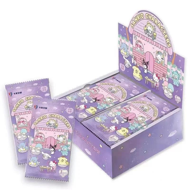 KB Официальный Новый набор Sanrio Family Time Capsule Подарочный набор Коллекционные карточки My Melody Kuromi Карточки Аниме-товары Праздничные подарки