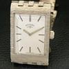 USED HAND-WINDING ROTARY SWISS MENS WHITE COLOR DIAL WATCH A432194-2 R110-a432194
