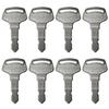8 Pcs 15248-63700 Ignition Key Replacement Car for Assesso Parts Kubota B Series Tractor New Holland, Case IH