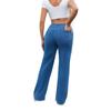 High-Waisted Wide Leg Straight Cut Jeans Women - Loose Fit Flowy Drape Slimming Effect Korean Style Denim Pants