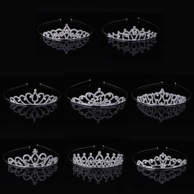 Повязка на голову с королевскими стразами, королевская корона принцессы, хрустальные свадебные диадемы, аксессуары для волос невесты